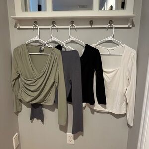 4 H&M tops all size large all perfect